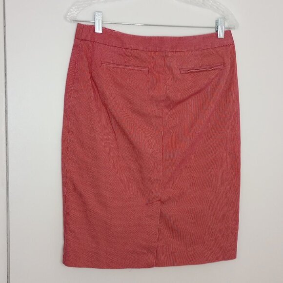 Ann Taylor Factory Red Pinstripe Skirt - Picture 7 of 11